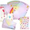 92 Piece Unicorn Stationery Set for Kids, Girls, with 60 Stationery Sheets, 30 Envelopes, Pocket Folder, Sticker Sheet (7.25 x 10.2 In), Ages 3-14